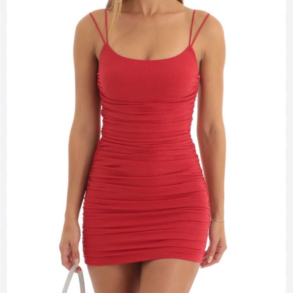 Lucy in the Sky Red Mini Dress. Super pretty and perfect for HoCo! ✨✨✨